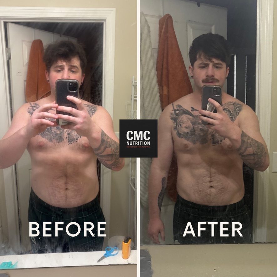 CMC Nutrition client before and after