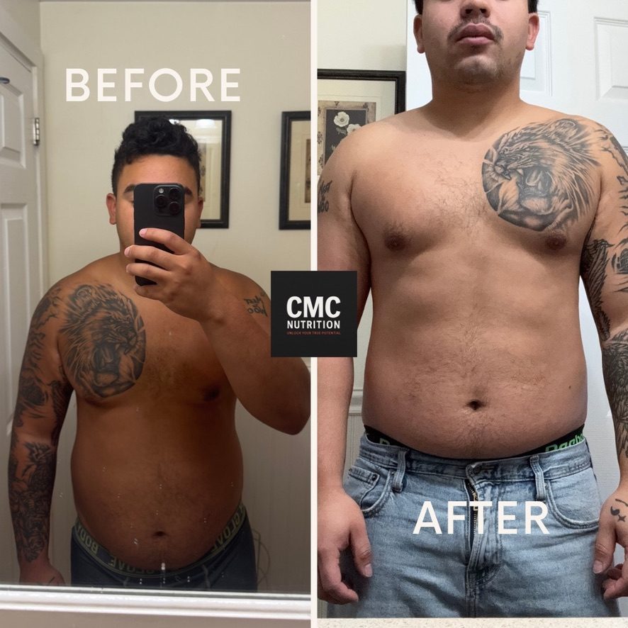 CMC Nutrition client before and after