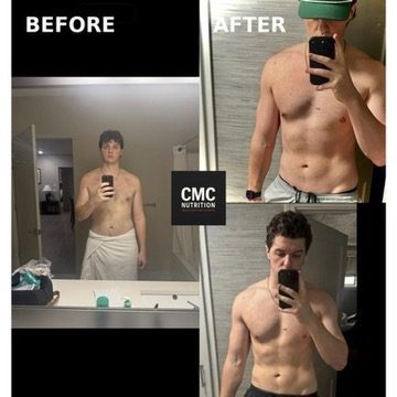 CMC Nutrition client before and after